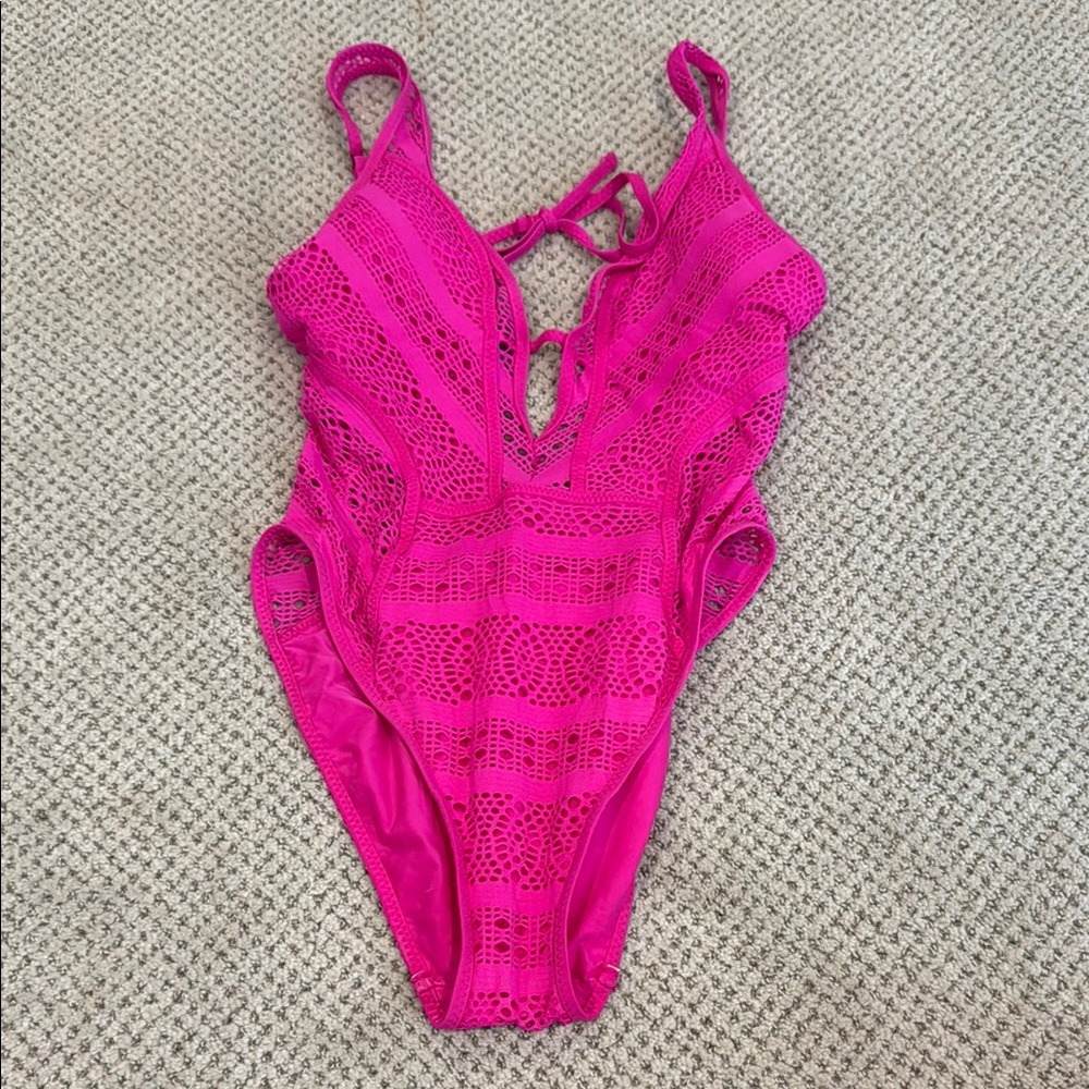 Vibrant Pink One Piece Swimsuit